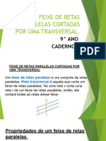 Feixe de Retas Paralelas Cortadas Por Uma Transversal 9° Ano