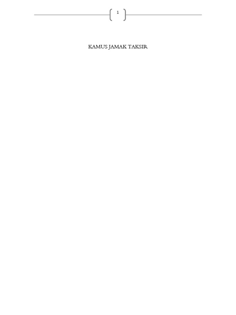 Kamus Jamak Taksir PDF
