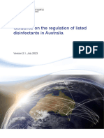 Guidance Regulation Listed Disinfectants Australia