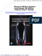 Solution Manual For Modern Systems Analysis and Design 9th Edition Joseph Valacich Joey F George