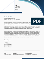 Dark Blue Modern Business Letterhead