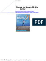 Solution Manual For Mundo 21 4th Edition