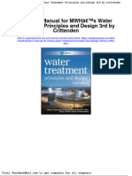 Solution Manual For Mwhs Water Treatment Principles and Design 3rd by Crittenden