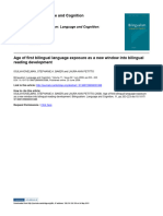 Age of First Bilingual Language Exposure As A New Window Into Bilingual Reading Development