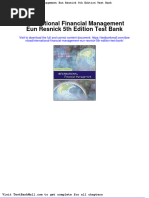 International Financial Management Eun Resnick 5th Edition Test Bank