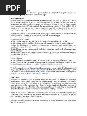 Final Project Overview and Requirements