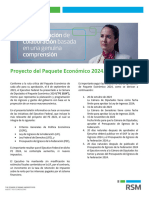 Flash Informativo No. 03 Sep-2023. Proyecto Paquete Económico 2024