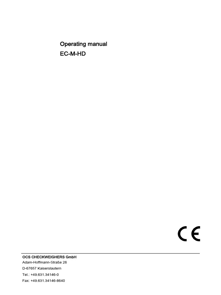 04.01 Operating Manual EC-M-HD Bst2014 3.0 | PDF | Menu (Computing ...