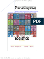 Solution Manual For Contemporary Logistics 10th Edition by Murphy