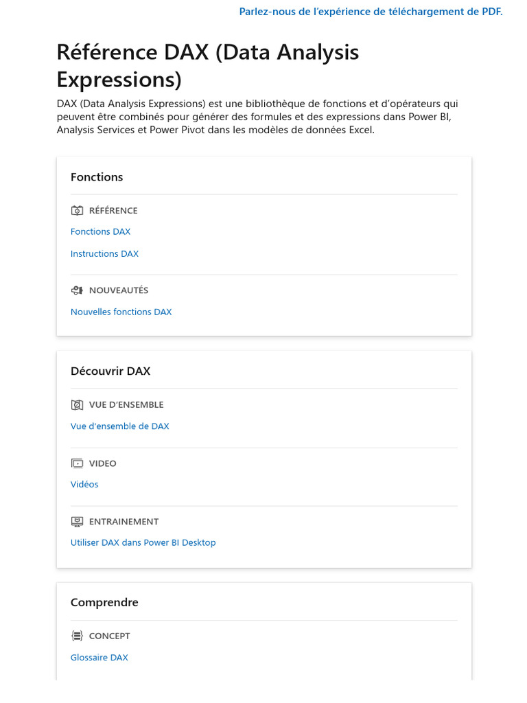 Introduction aux Fonctions DAX | PDF | Microsoft Excel | Microsoft SQL ...