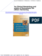 Test Bank For Clinical Hematology and Fundamentals of Hemostasis 5th Edition Harmening
