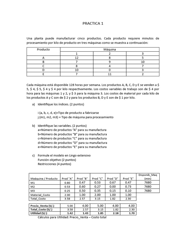 Practica 1 sol final pdf business ingenier a
