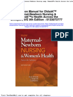 Solution Manual For Olds Maternal Newborn Nursing Womens Health Across The Lifespan 9 e 9th Edition 0133073777