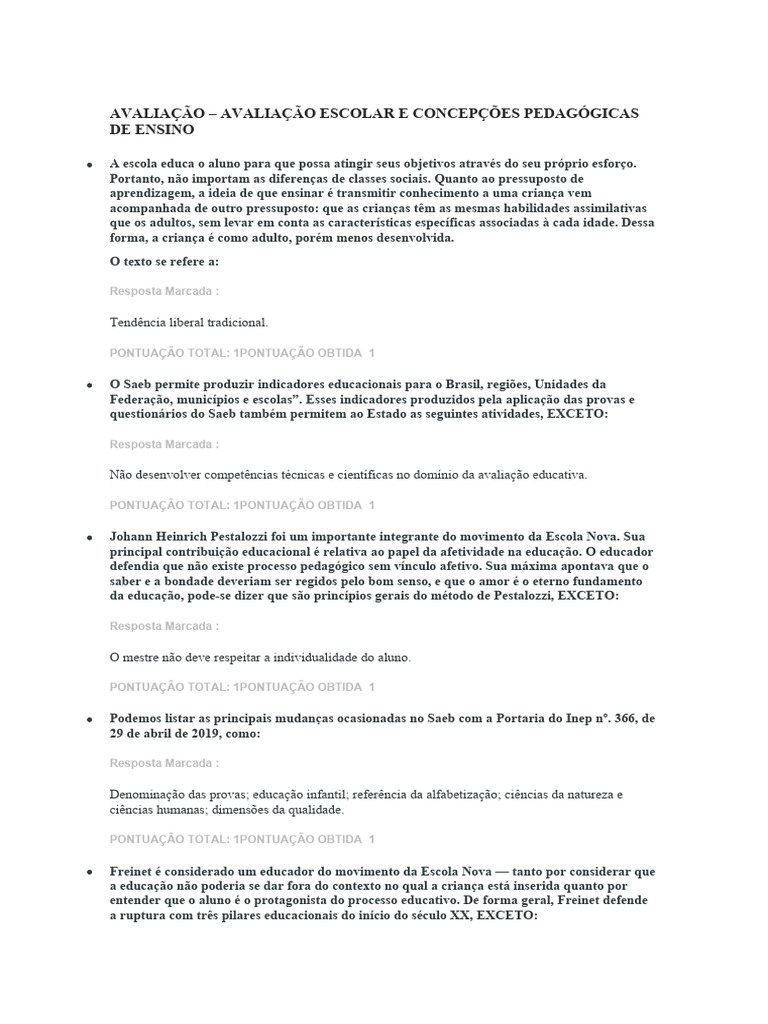 Avaliação Escolar e Pedagogia na BNCC | PDF | Pedagogia | Aprendizado