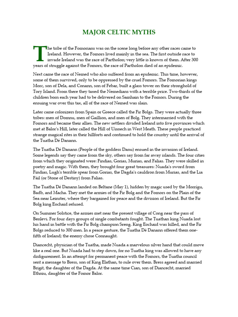 Celtic Myths For Kids