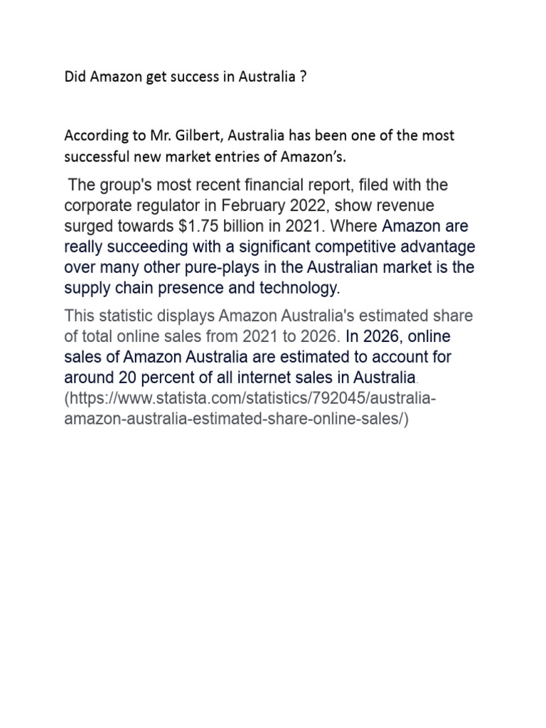 Amazon in Australia | PDF