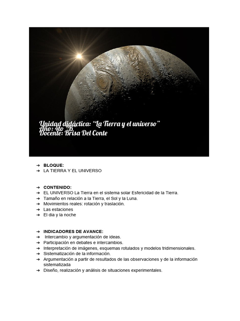 La Tierra y El Universo | PDF | Tierra | Dom