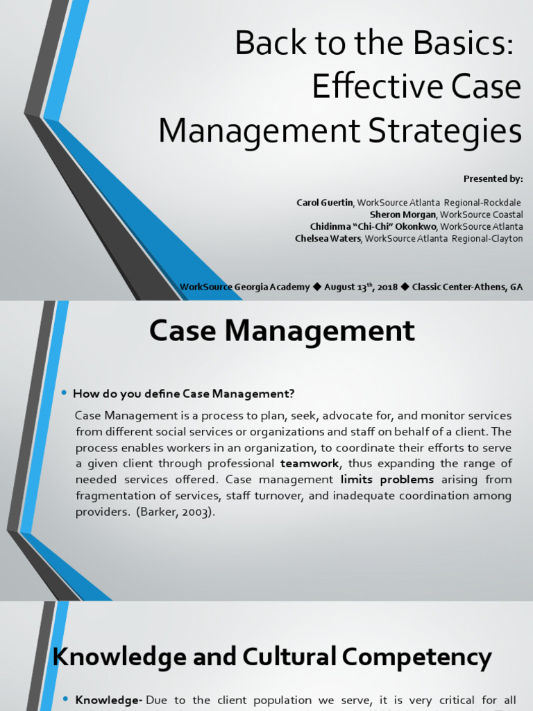 Effective Case Management Strategies | PDF | Occupational Burnout ...