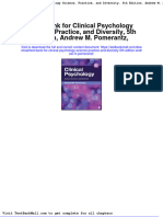 Test Bank For Clinical Psychology Science Practice and Diversity 5th Edition Andrew M Pomerantz