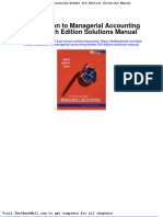Introduction To Managerial Accounting Brewer 5th Edition Solutions Manual