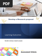 LO 4 - Develop A Research Proposal