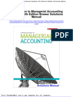 Introduction To Managerial Accounting Canadian 5th Edition Brewer Solutions Manual