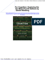Test Bank For Cognition Exploring The Science of The Mind Fourth Edition by Daniel Reisberg