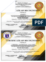 Certificates