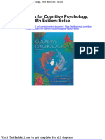 Test Bank For Cognitive Psychology 8th Edition Solso