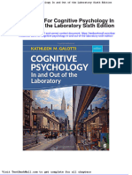 Test Bank For Cognitive Psychology in and Out of The Laboratory Sixth Edition