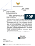 Surat Mendagri Tentang Persetujuan Penandatanganan Raperda RTRW Kab. Jepara 2023