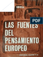 Snell Bruno - Las Fuentes Del Pensamiento Europeo