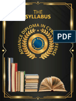 Advance Diploma in Cyber Defense-The Syllabus Ver1.0