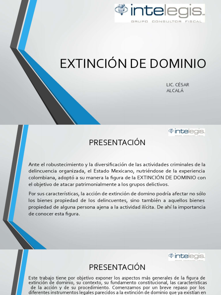 Aspectos Clave de la Extinción de Dominio | PDF | Propiedad | Castigos