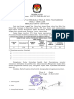 Berita Acara Daftar Perubahan Pemilih Hasil Pemutakhiran Tingkat Desa Kelurahan