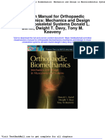 Solution Manual For Orthopaedic Biomechanics Mechanics and Design in Musculoskeletal Systems Donald L Bartel Dwight T Davy Tony M Keaveny