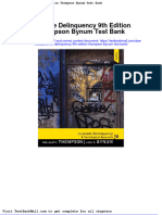 Juvenile Delinquency 9th Edition Thompson Bynum Test Bank