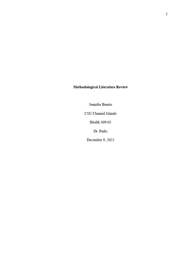 methodological literature review pdf