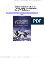 Test Bank For Communication in Everyday Life by Steve Duck Author David T Mcmahan