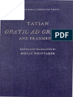 (Oxford Early Christian Texts) Molly Whittaker - Tatian - Oratio Ad Graecos and Fragments Oxford Early Christian Texts-Oxford University Press (1982)