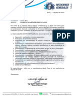 Carta de Presentacion GJL Soluciones Generales Sac Modelo