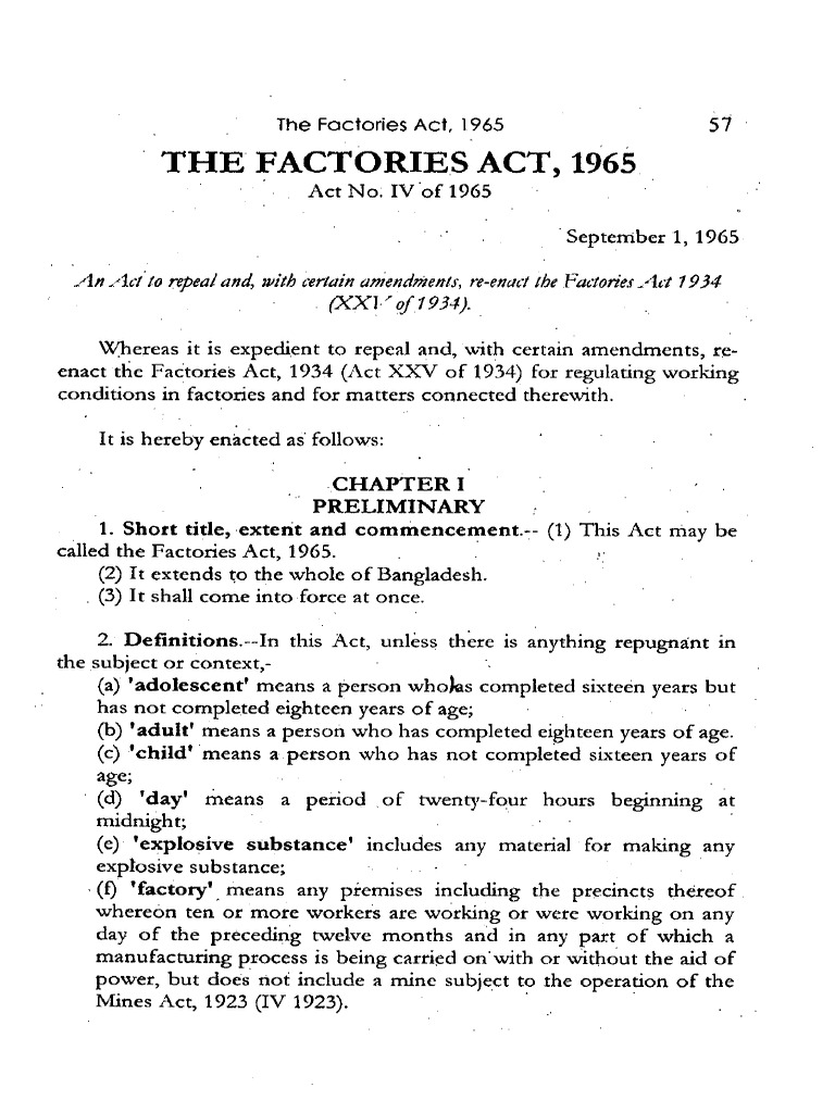 The Factories Act, 1965 230918 112659 PDF Belt (Mechanical