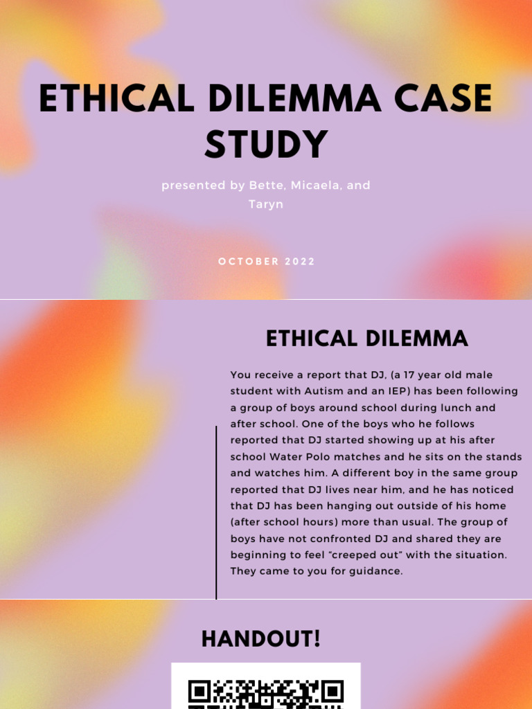 solving an ethical dilemma case study