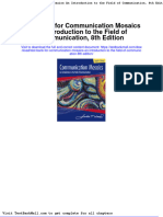 Test Bank For Communication Mosaics An Introduction To The Field of Communication 8th Edition