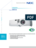 NEC Datasheet NP510-Spanish