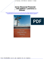 Test Bank For Personal Financial Planning 12th Edition Lawrence J Gitman