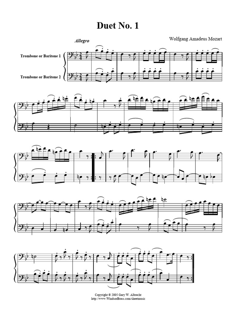 Mozart 1 Trombone PDF
