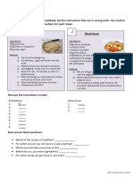 Recipes Comparision