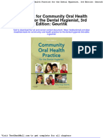 Test Bank For Community Oral Health Practice For The Dental Hygienist 3rd Edition Geurink