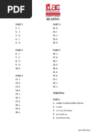 PET Practice Test 3 Answer Key | PDF